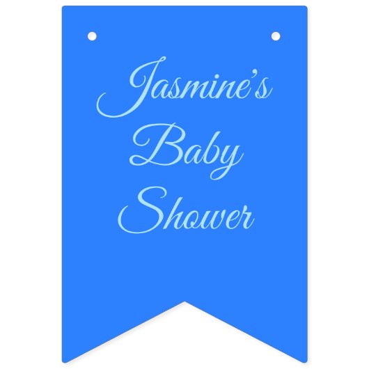 かわいいブルー男の赤ちゃん猫カスタム赤ちゃんシャワー バンティングフラッグ (第3の旗)