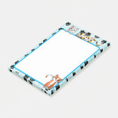 かわいいブルー、かわいい子猫たち4" x 6" ポストイット (アングル)