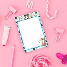 かわいいブルー、かわいい子猫たち4" x 6" ポストイット