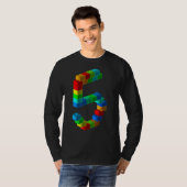 かわいいブロック建物5誕生日ギフト5歳 Tシャツ (正面フル)