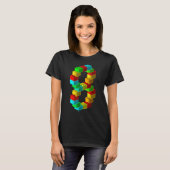 かわいいブロック建物8誕生日ギフト8歳 Tシャツ (正面フル)