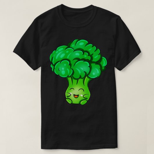 かわいいブロッコリーかわいい野菜野菜野菜おもしろい食品 Tシャツ (デザイン正面)