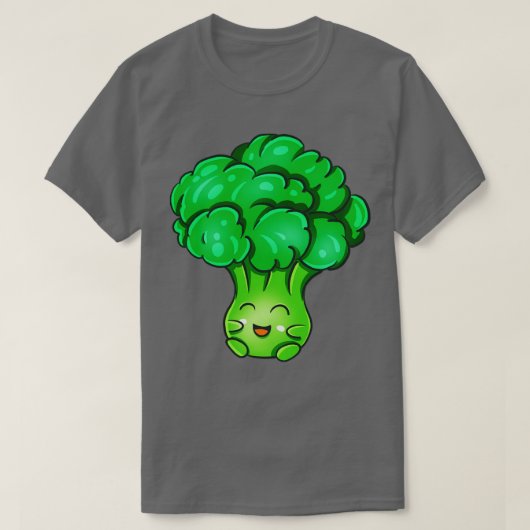 かわいいブロッコリーかわいい野菜野菜野菜おもしろい食品 Tシャツ (デザイン正面)