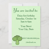 かわいいブロッコリー 招待状 (裏面)