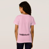かわいいブロブ ピンクブラックアニスタ Tシャツ (裏面フル)