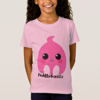 かわいいブロブ ピンクブラックアニスタ Tシャツ