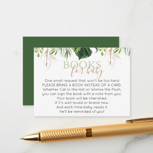 かわいいブロントサウルス恐竜が本のインサートを持ってくる エンクロージャーカード (正面/裏面インサイチュ)