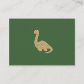 かわいいブロントサウルス恐竜が本のインサートを持ってくる エンクロージャーカード (裏面)