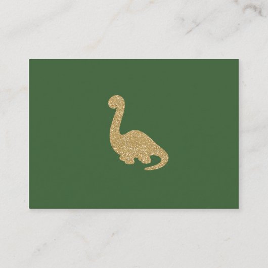 かわいいブロントサウルス恐竜が本のインサートを持ってくる エンクロージャーカード (裏面)