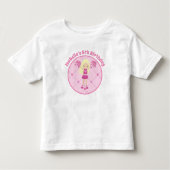 かわいいブロンドのチアリーダー女の子の誕生日パーティーカスタム トドラーTシャツ (正面)