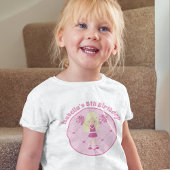 かわいいブロンドのチアリーダー女の子の誕生日パーティーカスタム トドラーTシャツ