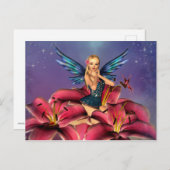 かわいいブロンドの妖精 ポストカード (正面/裏面)