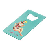 かわいいブロンドマルティーニビキニガールサンダー_コブ クレジットカード栓抜き (正面アングル)