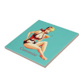 かわいいブロンドマルティーニビキニガールサンダー_コブ タイル (側面)