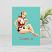 かわいいブロンドマルティーニビキニガールサンダー_コブ 招待状 (スタンド正面)