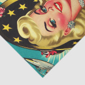 かわいいブロンドヴィンテージガール 薄葉紙 (詳細)