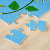 かわいいブロンド弁髪かかし ジグソーパズル (側面)