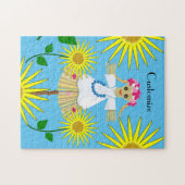 かわいいブロンド弁髪かかし ジグソーパズル (横)