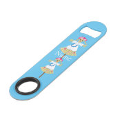 かわいいブロンド弁髪かかし スピード栓抜き (裏面アングル)