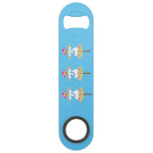 かわいいブロンド弁髪かかし スピード栓抜き (正面)