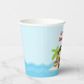 かわいいブロンド海賊ボーイinレッド誕生日 紙コップ (右)