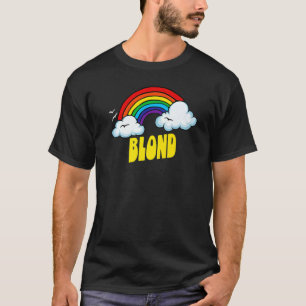 かわいいブロンド皮肉レトロヴィンテージ80's虹 tシャツ