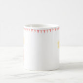 かわいいブロンド誕生日ガールアンドパピー コーヒーマグカップ (中央)