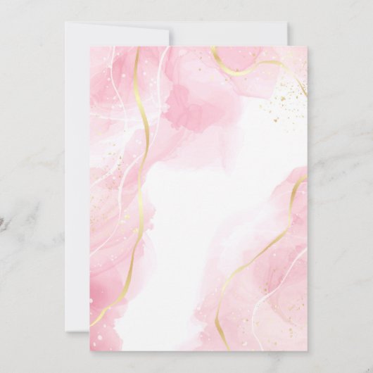 かわいいブーはカスタム秋女の子ピンク赤ちゃんシャワー 招待状 (裏面)