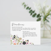 かわいいブーケ 花の方向情報カード 招待状 (スタンド正面)