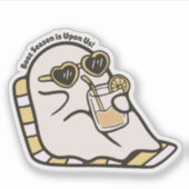 かわいいブーズシーズンはアメリカの幽霊ハロウィン シール (正面)