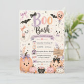 かわいいブーバッシュハロウィンパーティー 招待状 (スタンド正面)