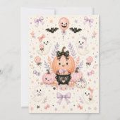 かわいいブーバッシュハロウィンパーティー 招待状 (裏面)