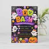 かわいいブーバッシュハロウィンパーティー 招待状 (スタンド正面)