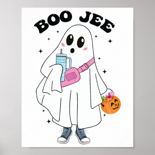 かわいいブー幽霊おかしなハロウィーン衣装ブーJee Gho ポスター (正面)