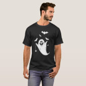 かわいいブー幽霊こうもり面白いハロウィーンのコスチューム不気味 Tシャツ (正面フル)