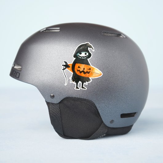 かわいいブー幽霊カボチャハッピーハローウィンシール シール (ヘルメット側面)