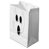 かわいいブー幽霊ハローウィンパーティトリックまたはトリート ミディアムペーパーバッグ (裏面アングル)