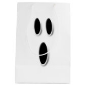 かわいいブー幽霊ハローウィンパーティトリックまたはトリート ミディアムペーパーバッグ (裏面)