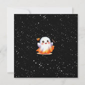 かわいいブー幽霊ベビーシャワー 招待状 (裏面)