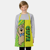 かわいいブー熊 エプロン (着用した状態)