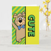 かわいいブー熊 カード (黄色い花)