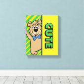 かわいいブー熊 キャンバスプリント (インサイチュ (ウッドフロア))