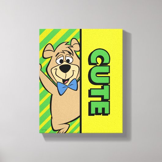 かわいいブー熊 キャンバスプリント (正面)