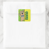 かわいいブー熊 スクエアシール (バッグ)