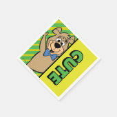 かわいいブー熊 スタンダードカクテルナプキン (角)