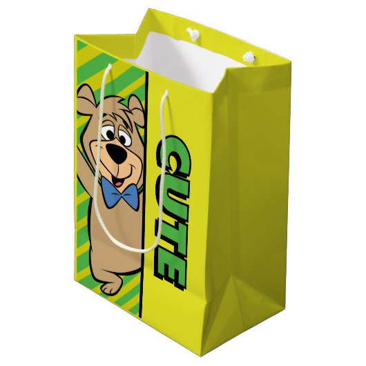 かわいいブー熊 ミディアムペーパーバッグ (正面アングル)