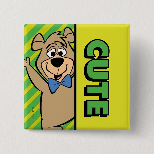 かわいいブー熊 缶バッジ (正面)