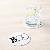 かわいいブー熱狂するアイハローウィンパーティハロウィーン ラウンドペーパーコースター (インサイチュ)