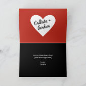 かわいいブー美しい幽霊ハートバレンタインデー シーズンカード (内部)