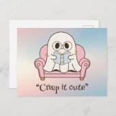 かわいいブー、かわいい不気味なハロウィーン ポストカード (正面/裏面)